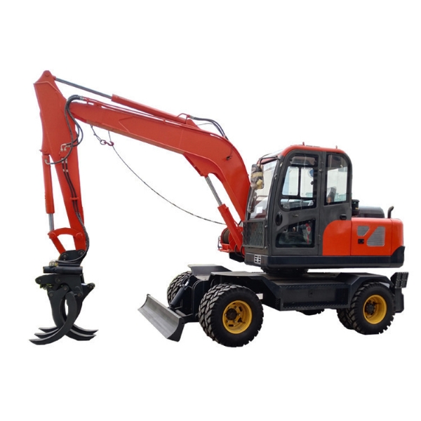 抓木机看起来挺长的，工作却短促